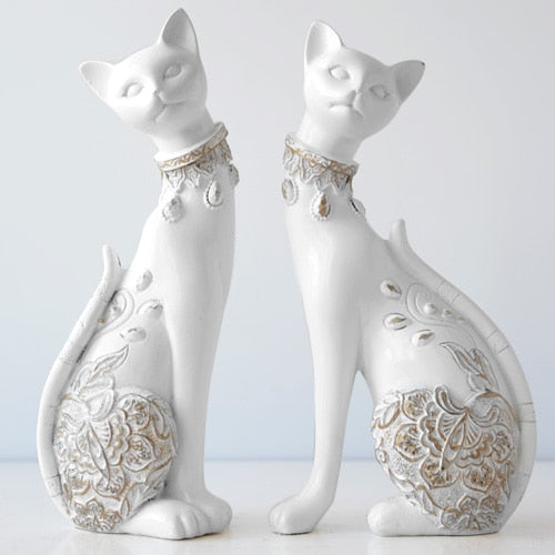 Pair of Feline Figurines