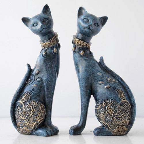 Pair of Feline Figurines