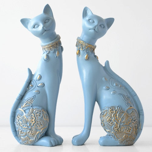 Pair of Feline Figurines